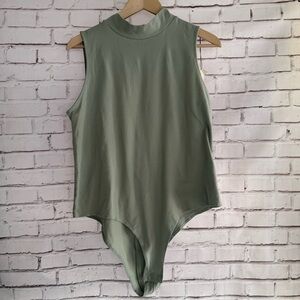 a new day Sage Green Sleeveless Bodysuit